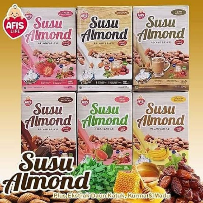 Jual Afis Susu Almond Booster Asi Shopee Indonesia 3643