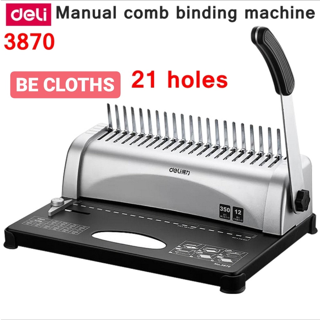 Jual Deli E3870 Mesin Binding Mesin Jilid Spiral Plastik Deli E 3870