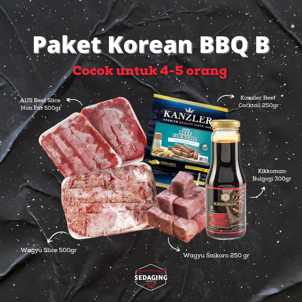 Jual Paket BBQ Beef Slice / Paket Korean BBQ Daging Slice HEMAT (4-5 ...