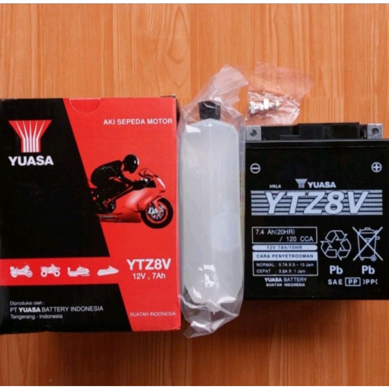 Jual AKI MOTOR KAWASAKI W175 KLX 150 KLX 250 AKI YUASA YTZ8V ORIGINAL