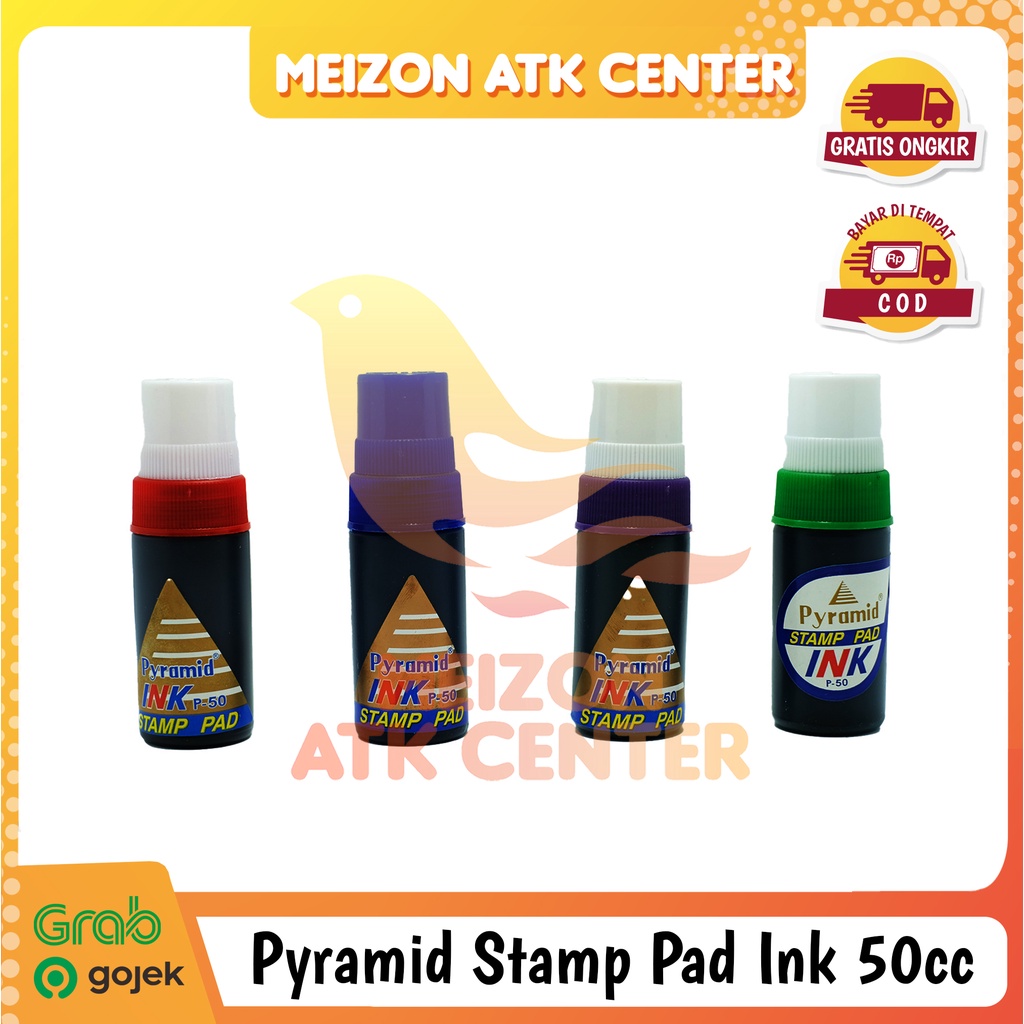 Jual PYRAMID Tinta stempel Refill ink Stamp Pad Ink 50cc - Aneka Warna ...