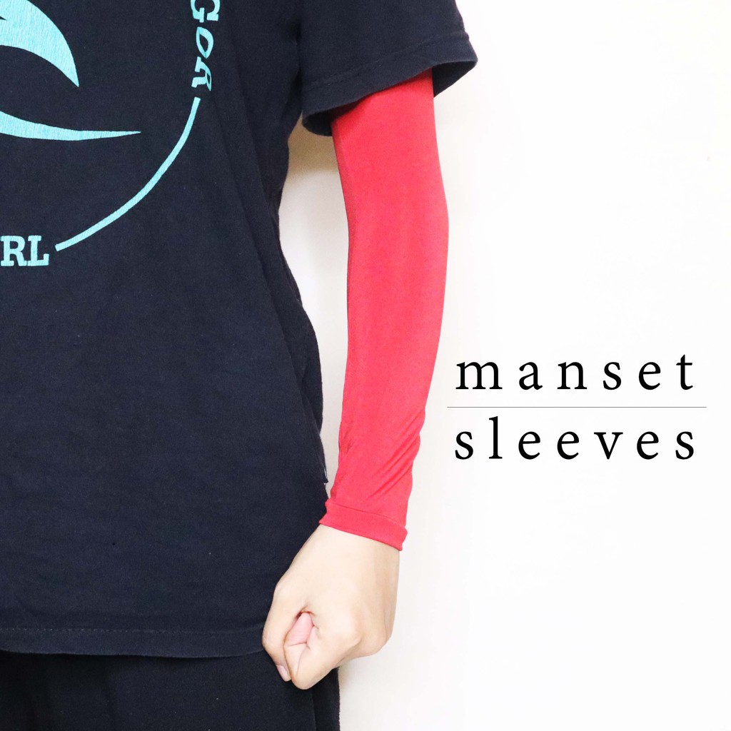 Jual Manset Lengan Deker Tangan Handsocks Polos Merah | Toserba Classic ...