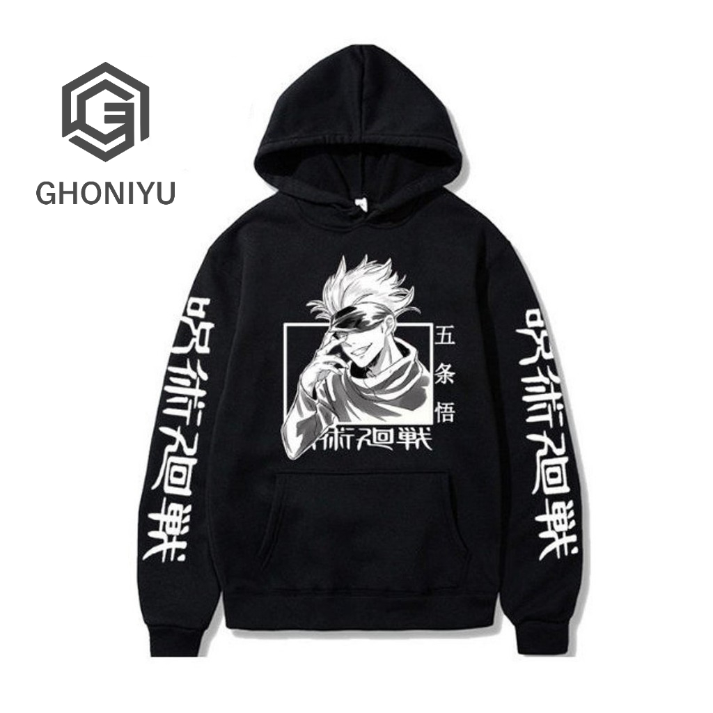 Satoru Gojo from Jujutsu Kaisen Kid Hoodie with Purple and Blue Background and Multiple Poses Design TS04 main image 1
