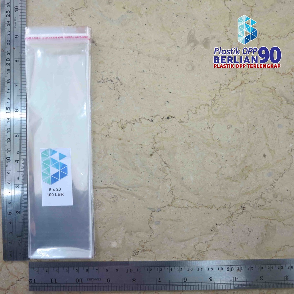 Jual Plastik Opp 6x20 cm Plastik Opp Seal Plastik Opp Lem Tebal 20 ...