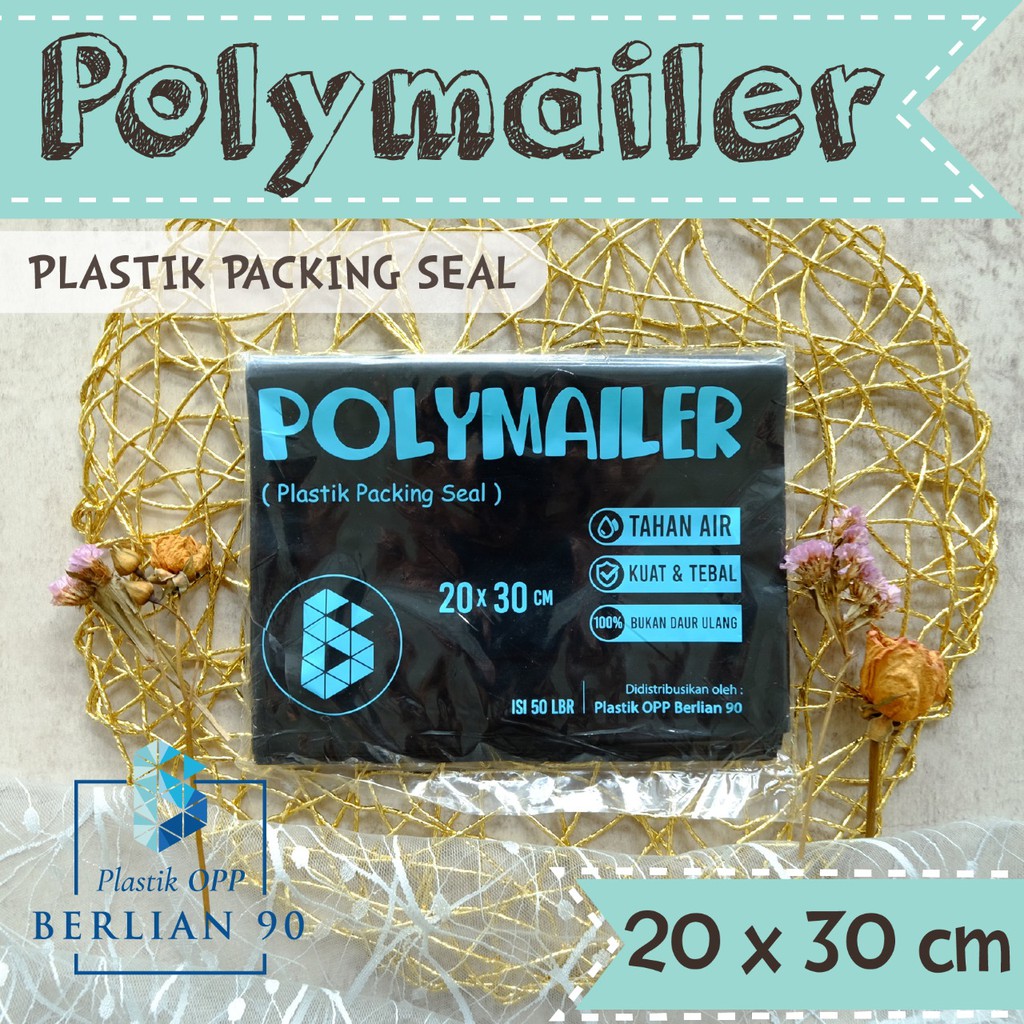 Jual Plastik Polymailer Hitam 20 X 30 Cm Plastik Packing Jilbab Plastik Packing Lem Amplop 4653