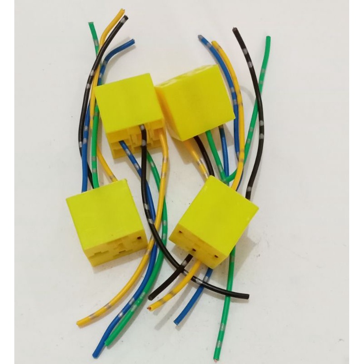 Jual Socket Soket Rumah relay reley Riley Riley 4 kaki + kabel bintik ...