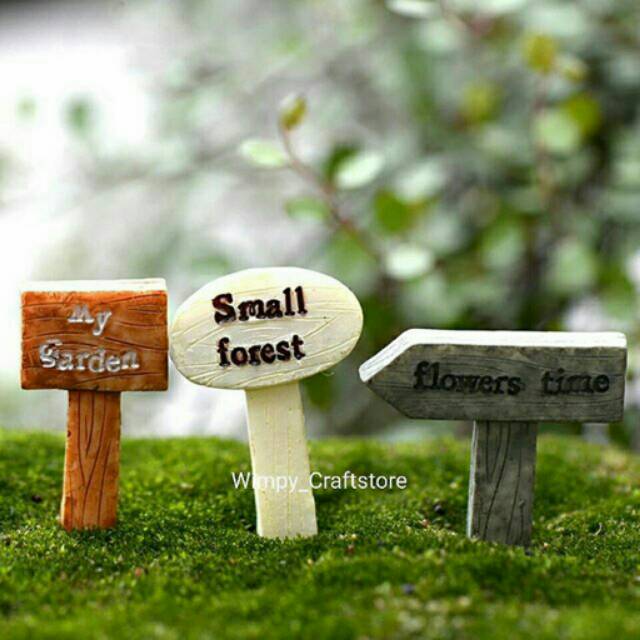 Jual Miniature sign board hiasan terrarium dekorasi aquascape bahan ...