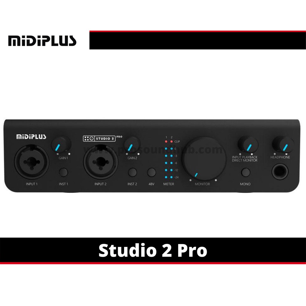 Jual Midiplus Studio 2 Pro USB Audio Interface Soundcard Recording 2 ...