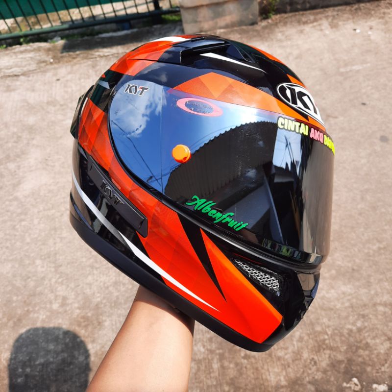 Jual Helm KYT K2R K2 RIDER Diamond Merah K2RIDER BLACK RED PAKET ...