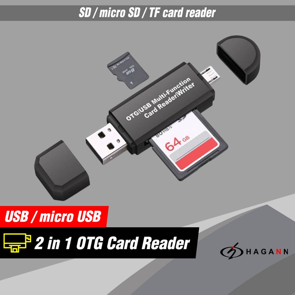 Jual Card Reader Micro SD / SD Card Rider Micro USB / USB All In One