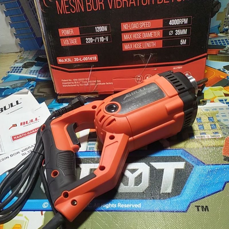 Jual Mesin Bor Vibrator Listrik Bl Pengaduk Semen Pemadat Cor Beton Bl Bull W