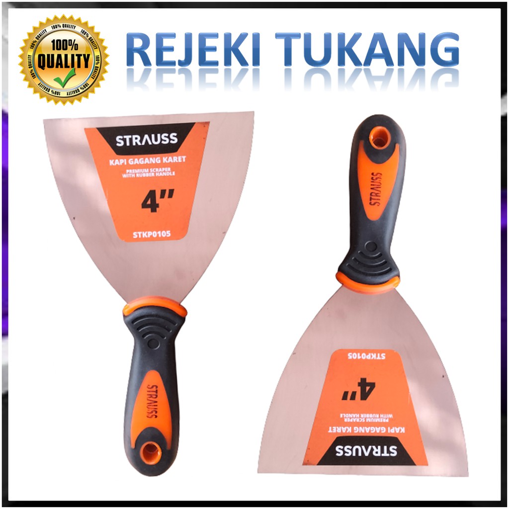 Jual Kapi Stainless / Stenlis / kape Sekrap dempul Gagang Karet STRAUSS ...