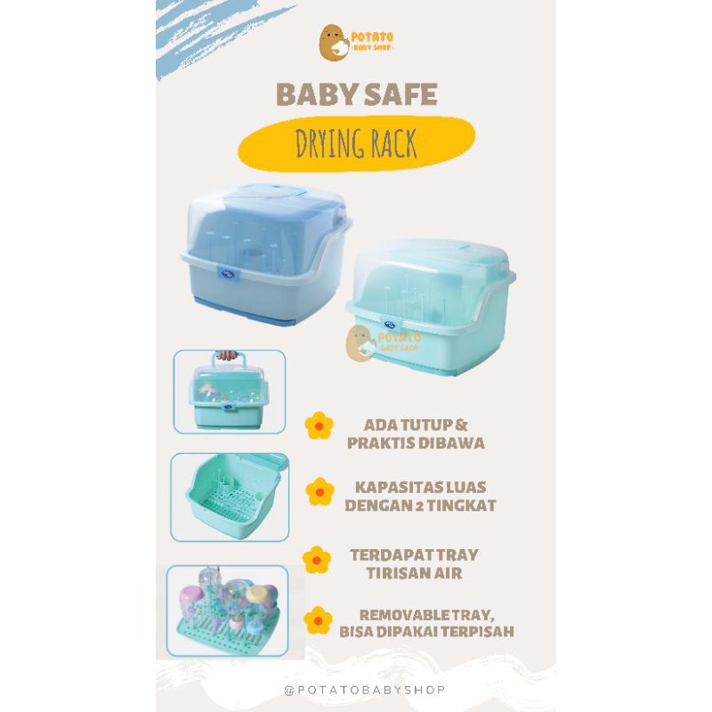 Jual BabySafe Drying Rack High Capacity - Rak Botol Bayi Baby Safe ...