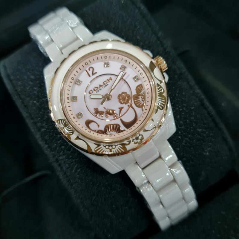 Jam Tangan Wanita Coach Original All Ceramic Garansi