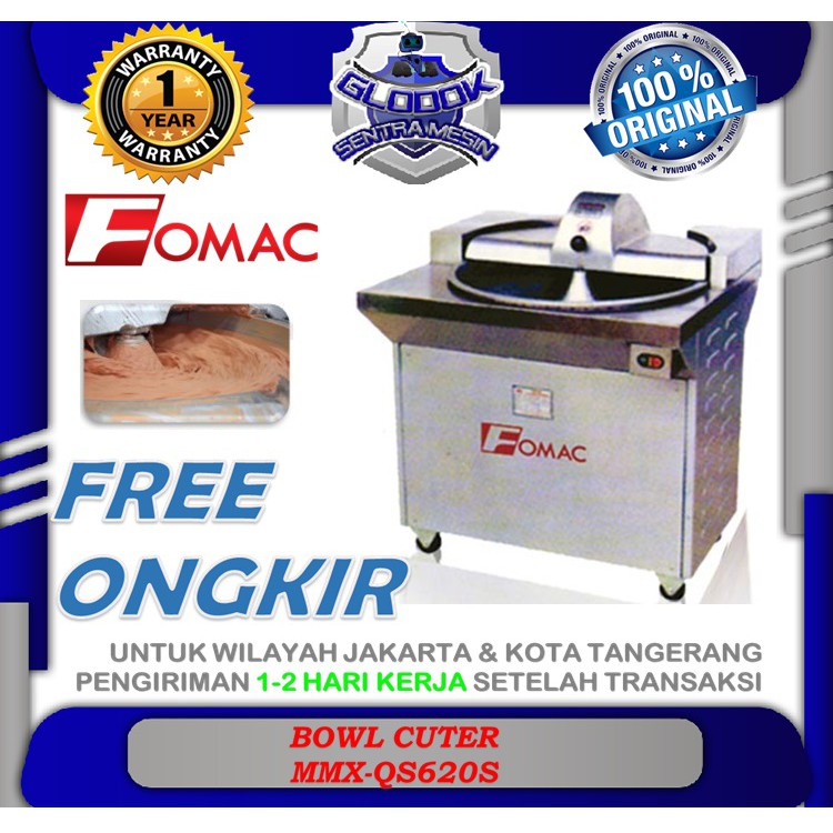 Jual Mesin Pengaduk Adonan Daging Bakso Bowl Cutter Mmx Qs620s Fomac