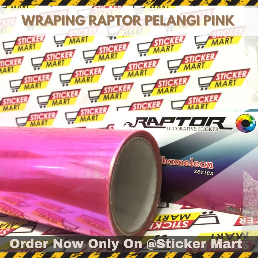 Jual Stiker wraping rainbow raptor pelangi pink variasi motor | Shopee ...