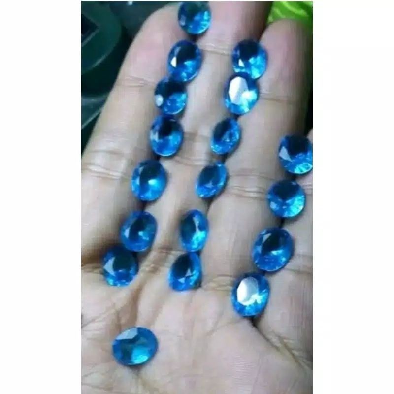 Jual Batu Cincin Permata Blue Topas Swiss Shopee Indonesia 1065