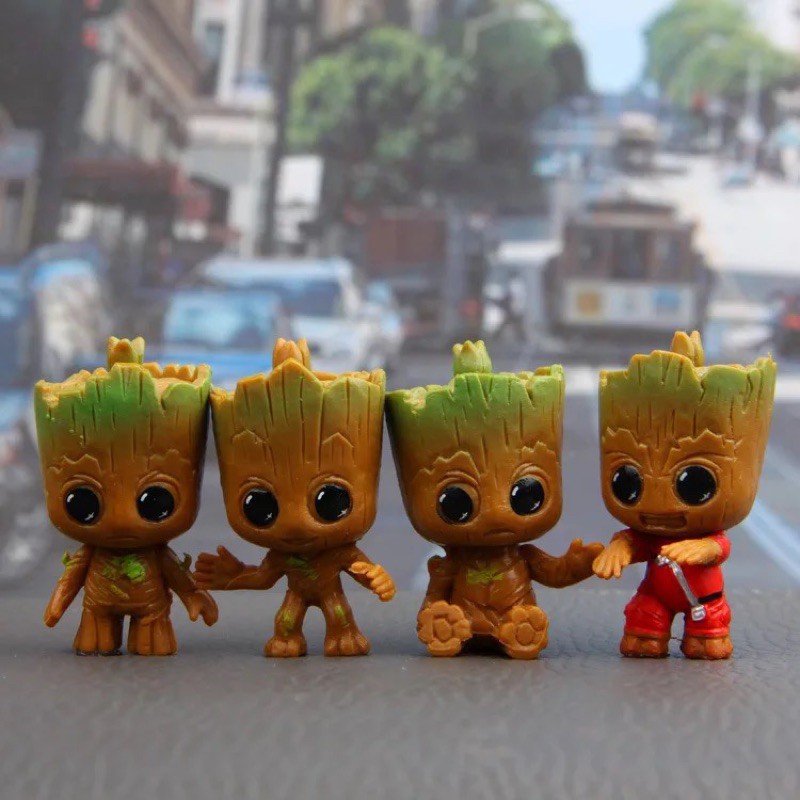 Jual Action Figure Baby Groot Guardian Of The Galaxy Set isi 4 | Shopee ...
