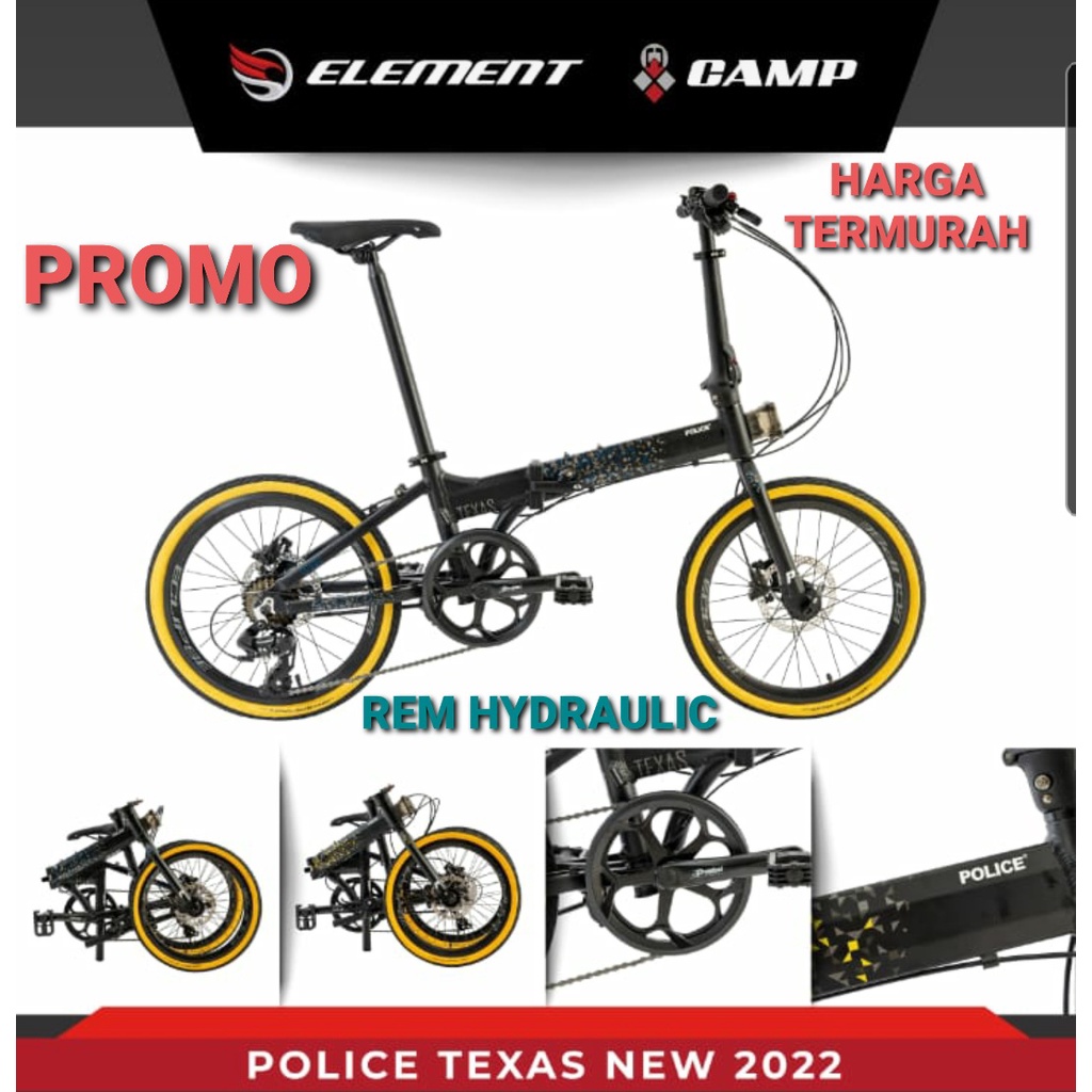 Jual PROMO Sepeda LIPAT 20 inch POLICE TEXAS Hydro 8 | kronos1.0 ...