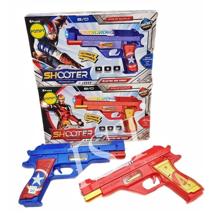 Jual MAINAN AKSI PERANG MAINAN PISTOL SHOOTER CAPTAIN AMERIKA IRON MAN ...