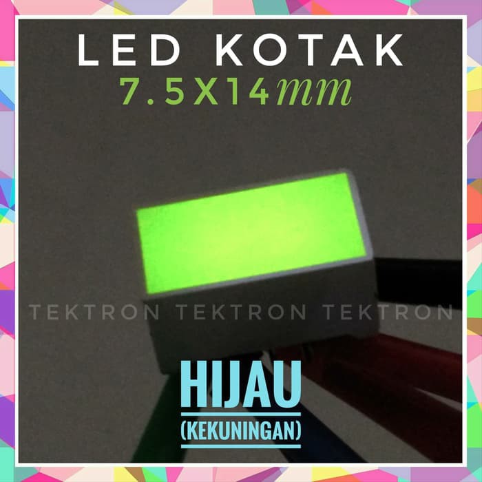 Jual LED KOTAK 7.5x14mm warna hijau (kekuningan) | Shopee Indonesia