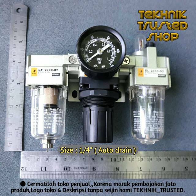 Jual Air Filter Regulator Control Angin Oil Lubricator Port Emc Tc Shopee Indonesia