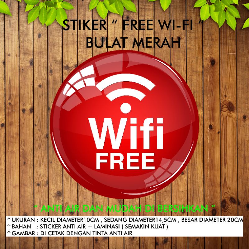 Jual Stiker Free Wifi Stiker Wifi Sticker Free WiFi Stiker Wifi Gratis