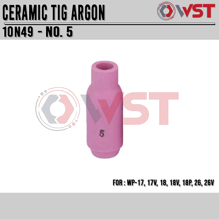 Jual Keramik Las Argon No 5 10N49 / Ceramic Tig Argon / Alumina Nozzle ...