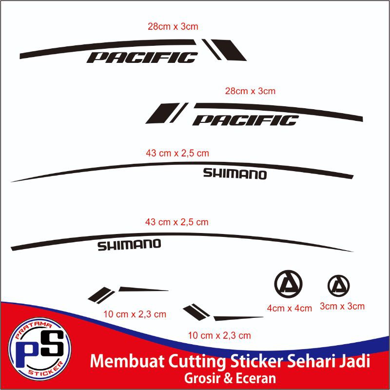 Jual sticker cutting frame pacific bike Shopee Indonesia