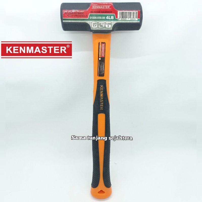 Jual KENMASTER PALU GODAM 4 LB GAGANG FIBER KARET / PALU BATU BODEM 4 ...