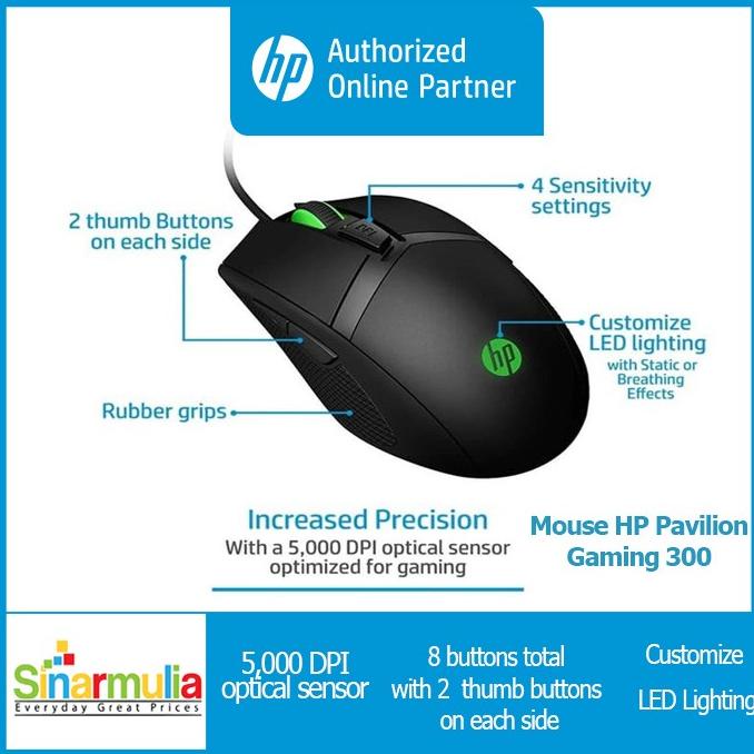 Jual HP Pavilion Gaming Mouse 300 | Shopee Indonesia