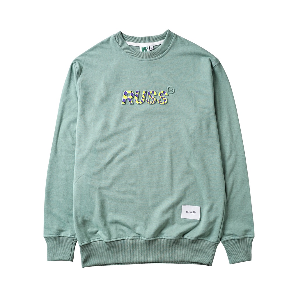 Jual Russ Sweater Crewneck Pria Flare Sage Up To Big Size Shopee Indonesia