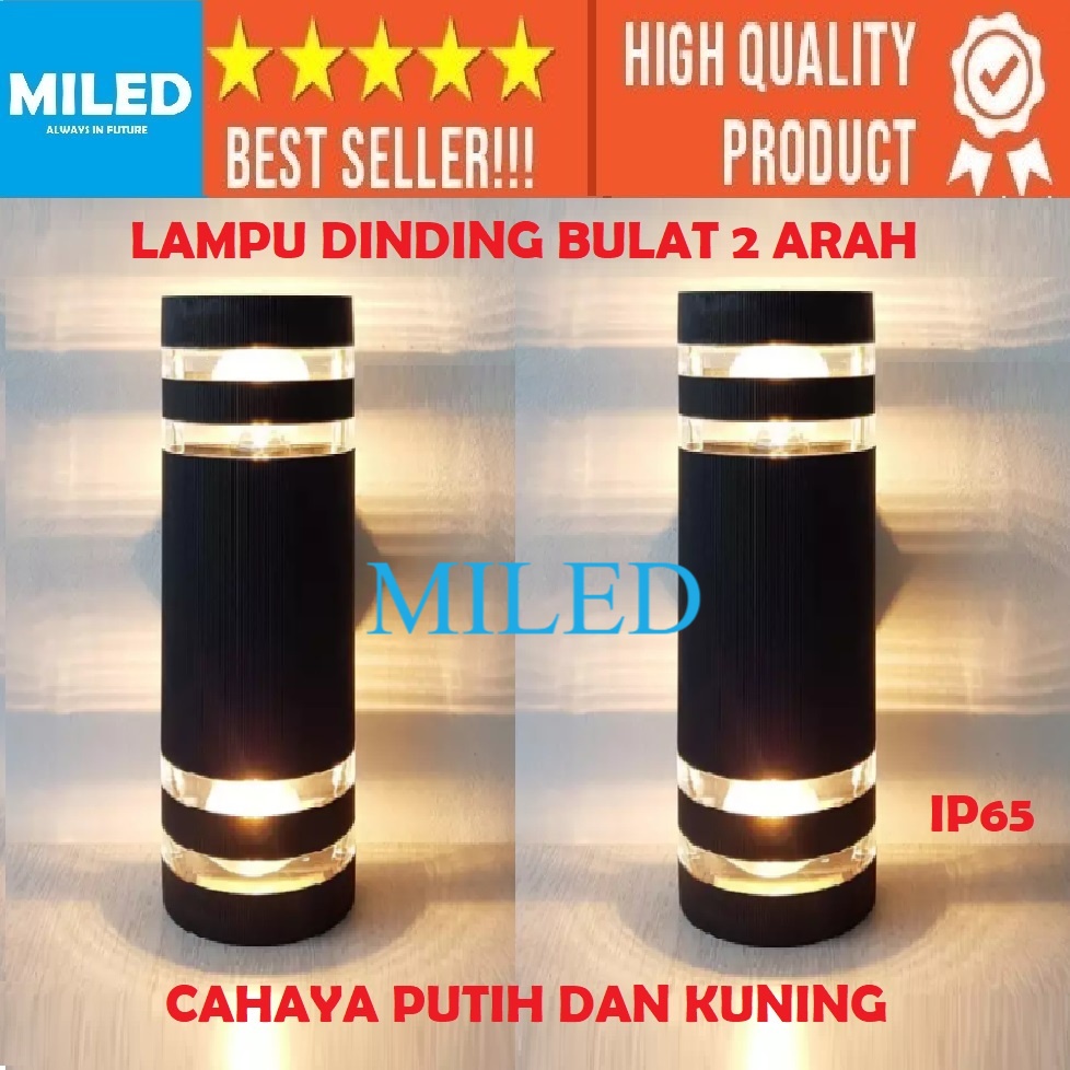Jual [ NEW ] LAMPU DINDING BULAT 2 ARAH - LAMPU PILAR - LAMPU HIAS