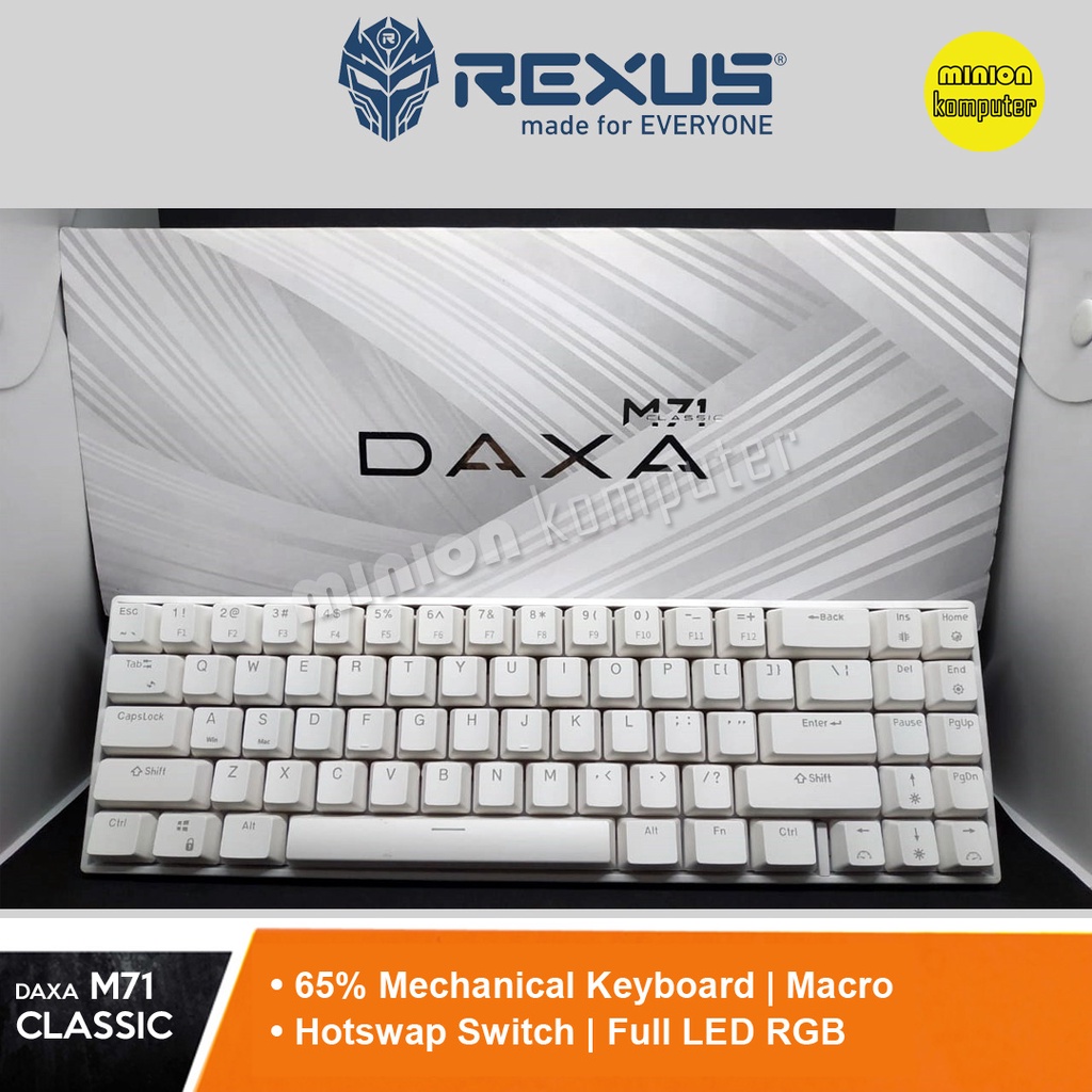Jual Rexus Daxa M71 Classic RGB Mechanical Gaming Keyboard Shopee
