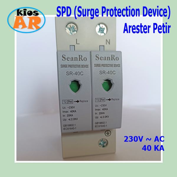 Jual SPD SURGE PROTECTION DEVICE Arrester AC Pengaman Anti Petir AC ...