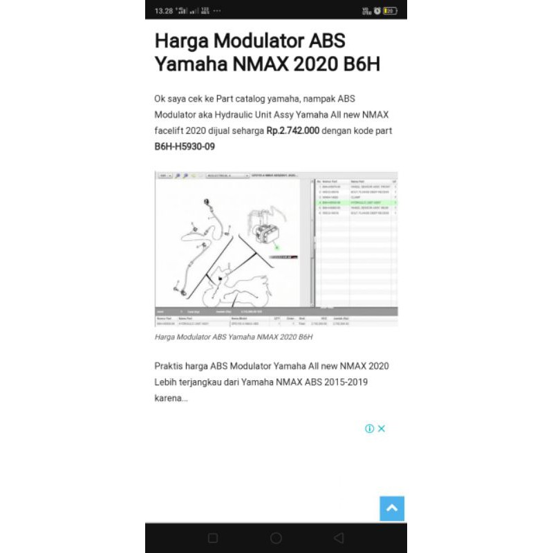 Jual Modul ABS Sensor ABS Hydraulic Unit Assy Yamaha NMax NMax New X ...