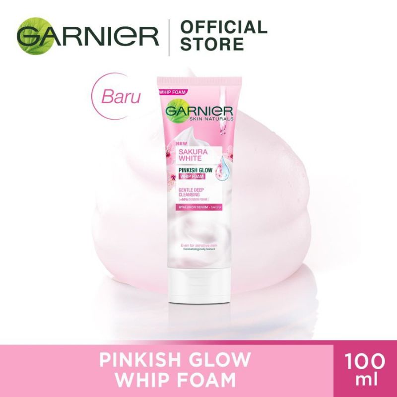 Jual Garnier Sakura White Pinkish Glow Cleanser Foam 100ml / Garnier