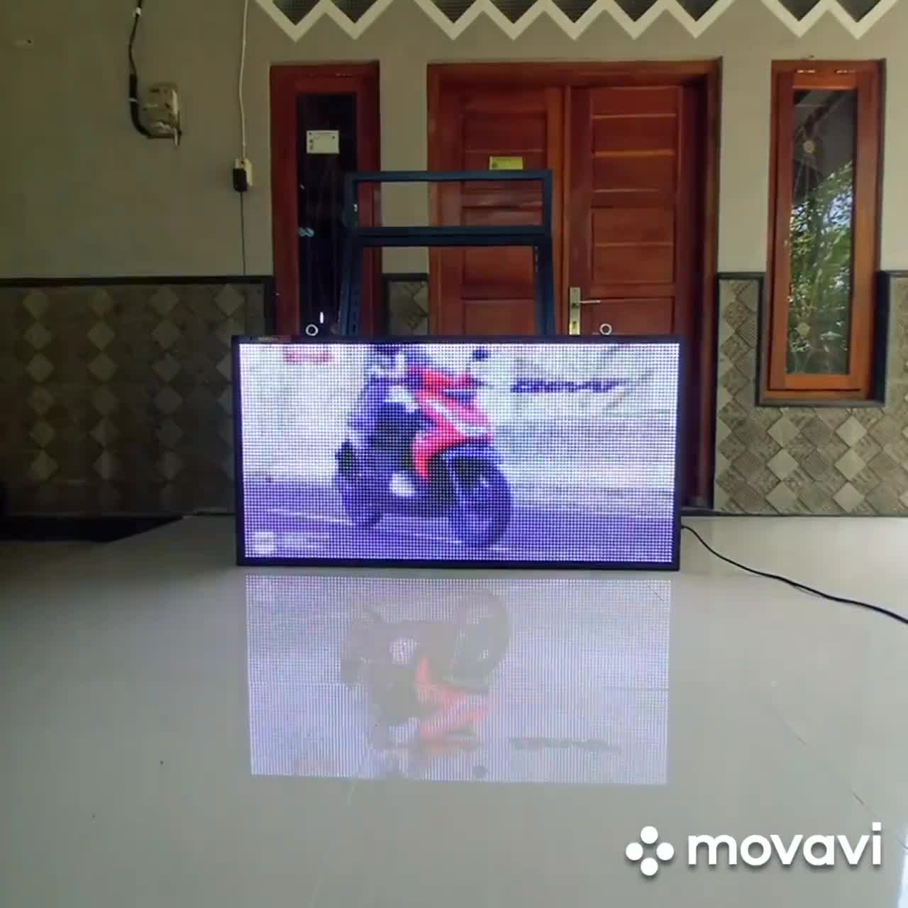 Jual Running text mini videotron 133x 70cm outdoor full color RGB ...