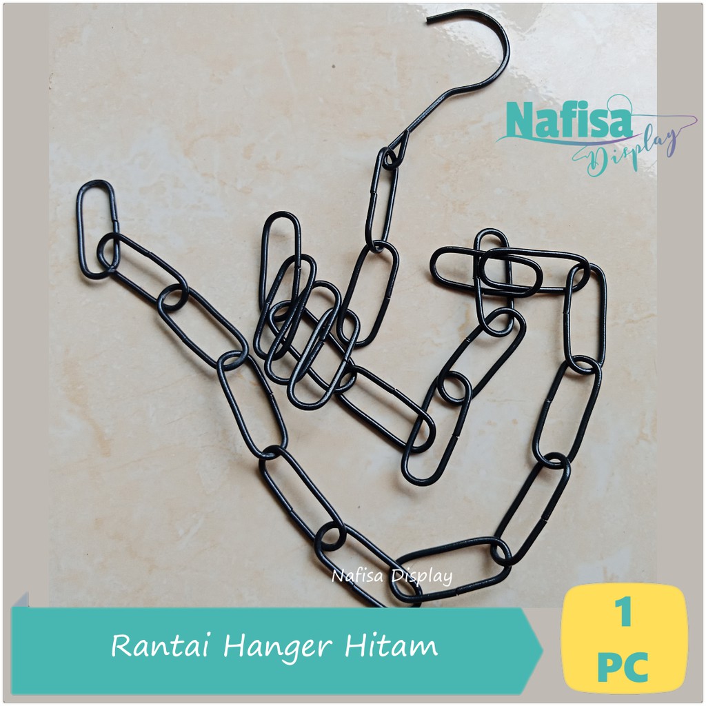 Jual RANTAI BESI HITAM DISPLAY GANTUNGAN HANGER Nafisa RNTB | Shopee ...
