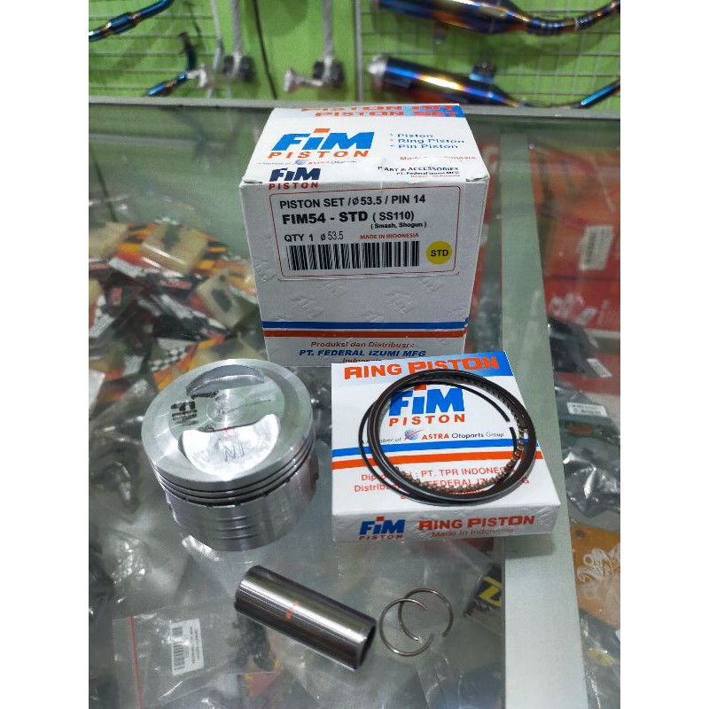 Jual PISTON SEHER KIT SET FIM 54 UKURAN 53,5 54 54,5 55 55,5 PIN PEN 14