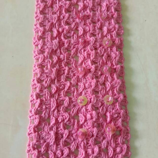 Jual Renda rajut RJ127 warna pink tua ukuran 5cm(permeter) | Shopee ...