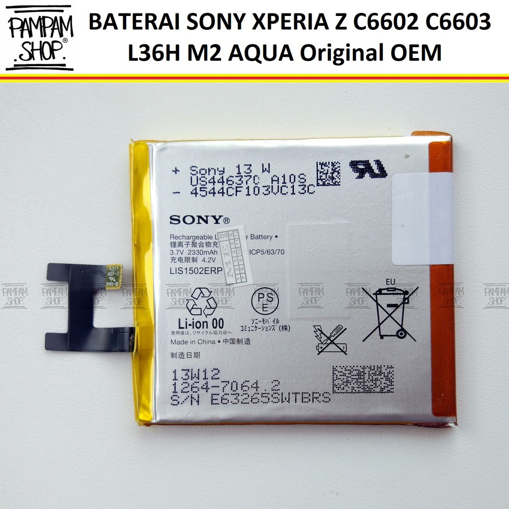 Jual Baterai Sony Xperia Z C6602 C6603 L36H M2 AQUA LIS1502ERPC ...
