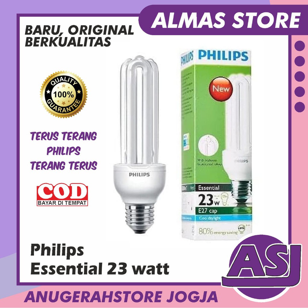 Jual Lampu Philips Philip Essential 23w 23 W 23 Watt 23watt Putih Lampu Jari Shopee Indonesia 