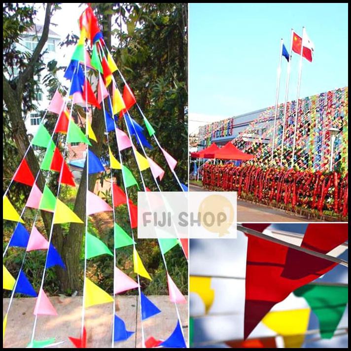 Jual Jual Jual Bendera Segitiga Kain Flag Party Bendera Umbul Umbul Warna Warni Shopee 8222