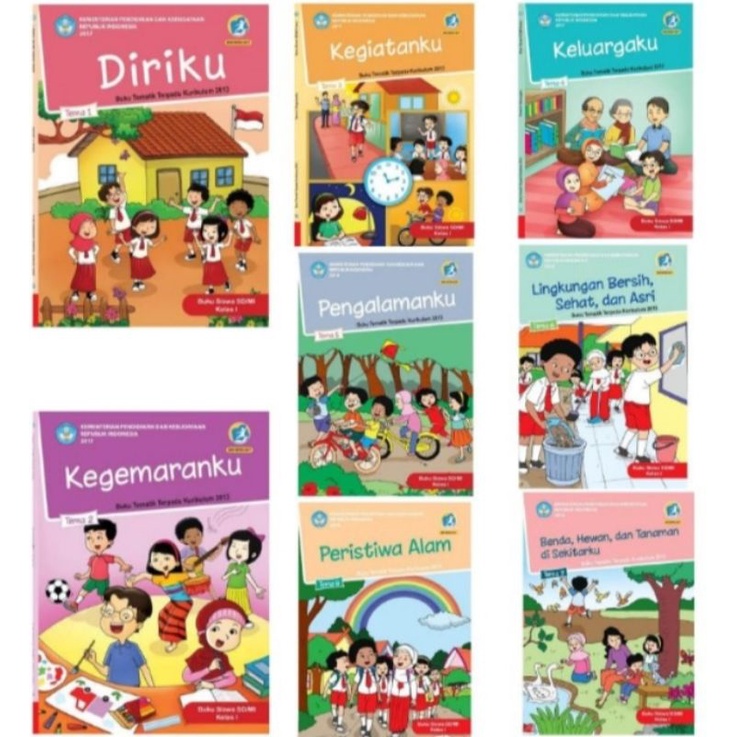 Jual Buku Tematik SD Kelas 1 Tema 12345678 Kementerian | Shopee Indonesia