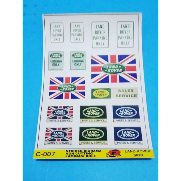 Jual Stiker diorama 1/64 Land Rover Sign | Shopee Indonesia