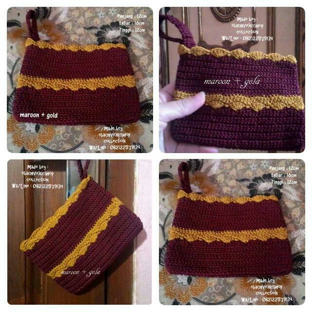 Jual Tas / dompet mini rajutan (handmade) | Shopee Indonesia
