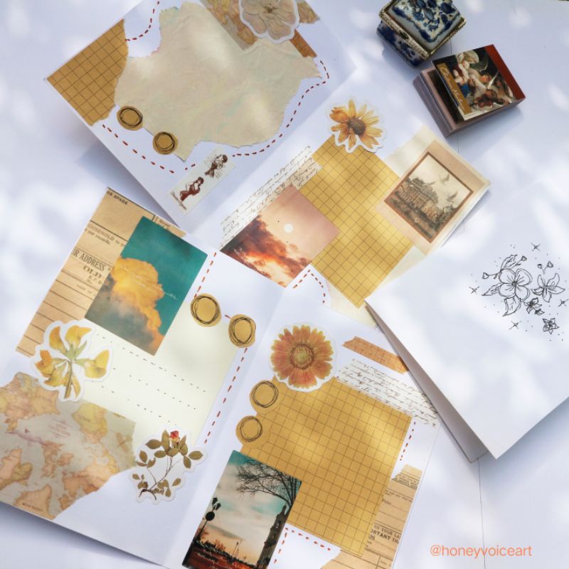 Jual Kartu ucapan aesthetic vintage ala scrapbook unik / Greeting card ...