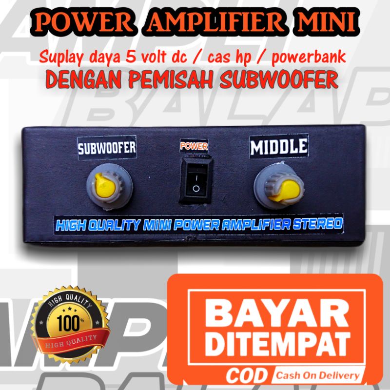 Jual power amplifier mini 5 volt bluetooth middle subwoofer ampli