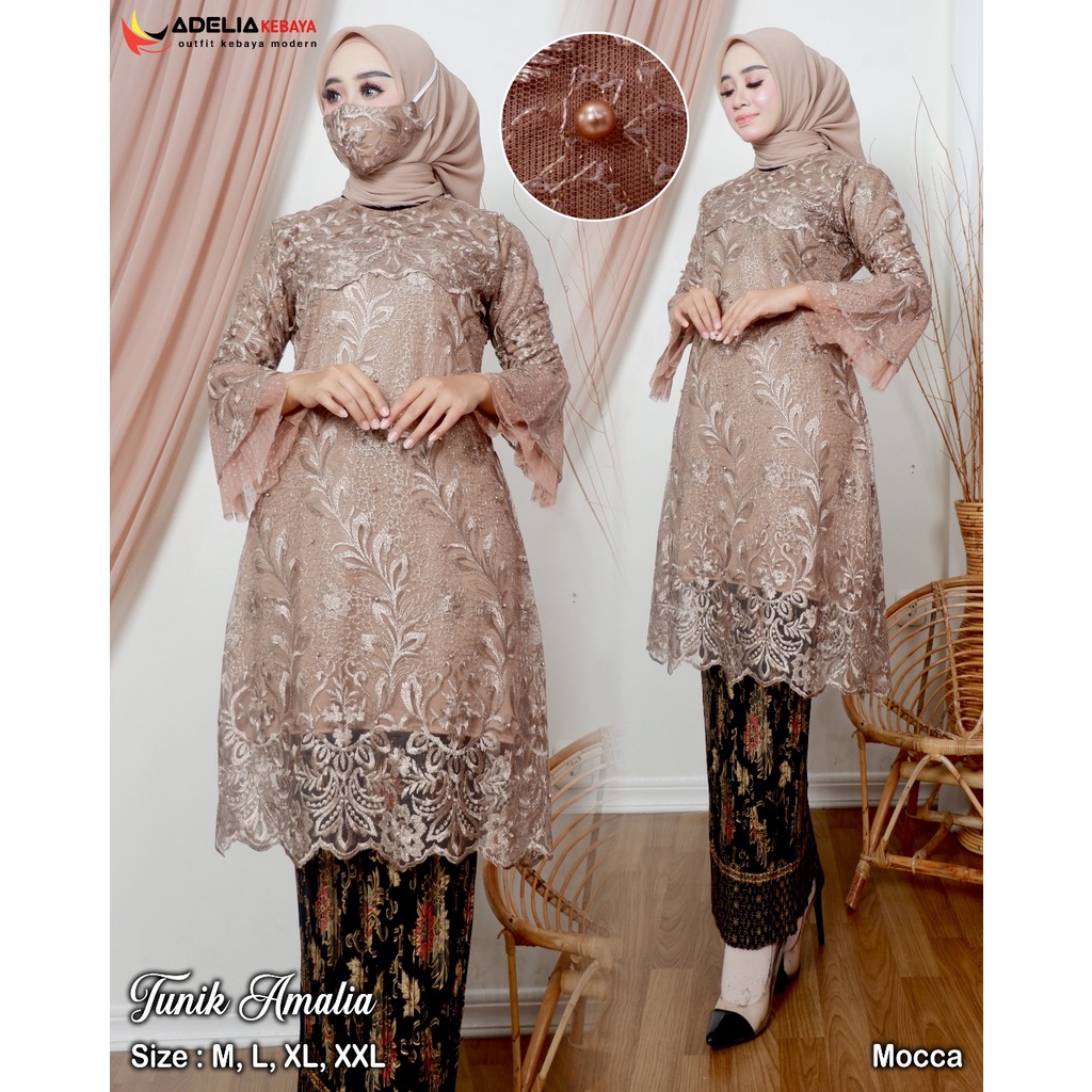 Jual Quallo - STELAN KEBAYA TUNIK AMALIA - BAJU KEBAYA TUNIK TULLE ...